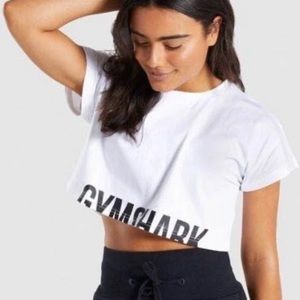 Gymshark white crop top